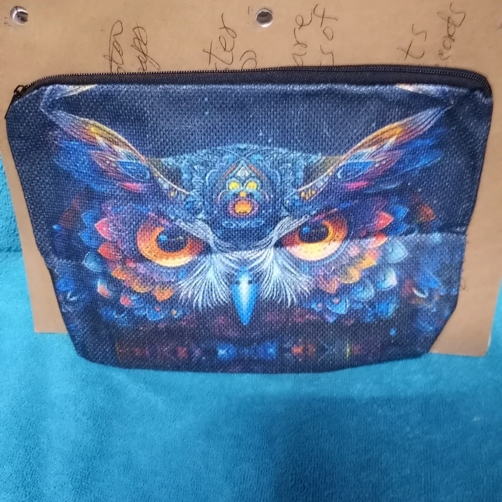 Colorful Owl Design Makeup Pouch Cosmetic Bag